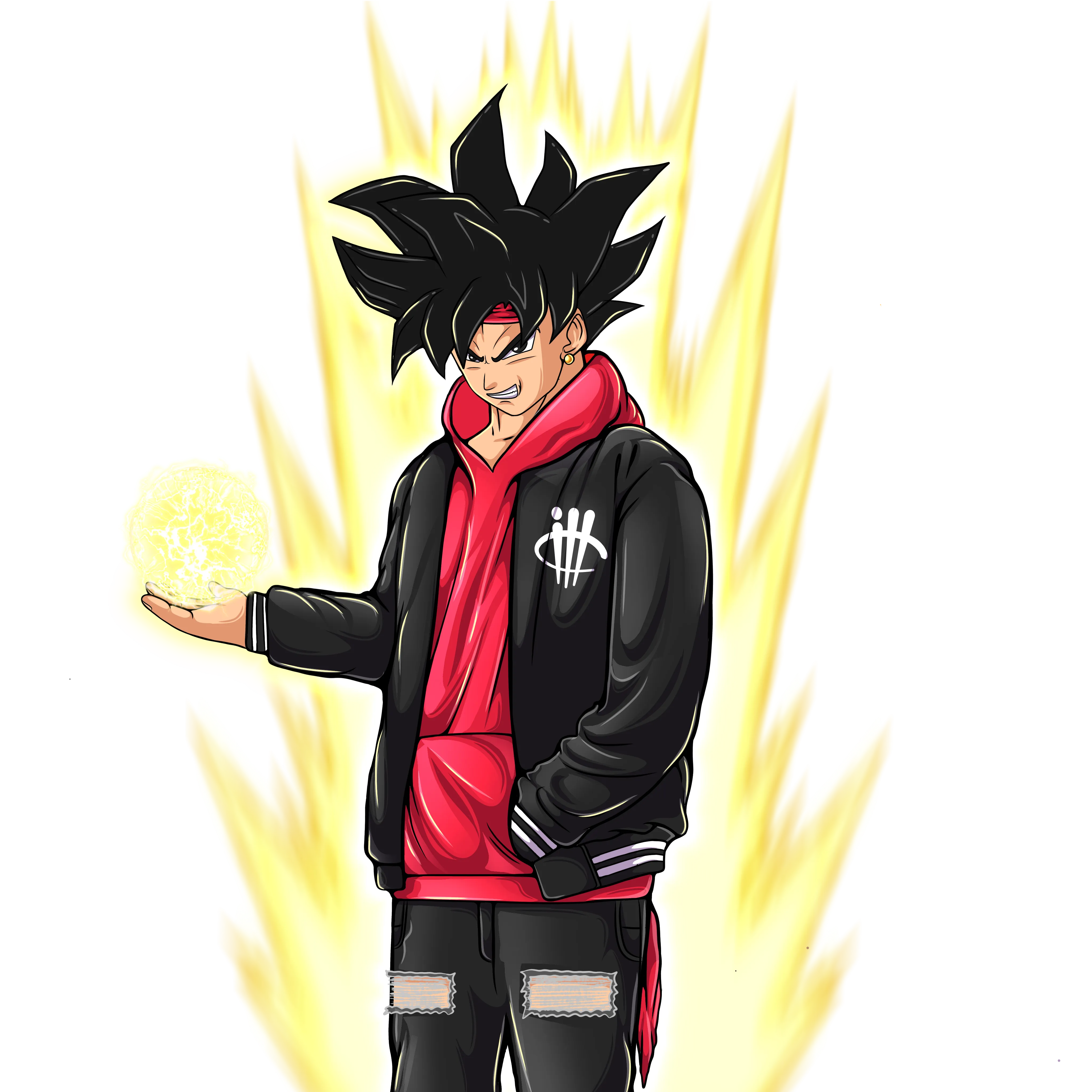 Air Jordan 12 “Twist” 2021 Red T-Shirt (Goku power up)