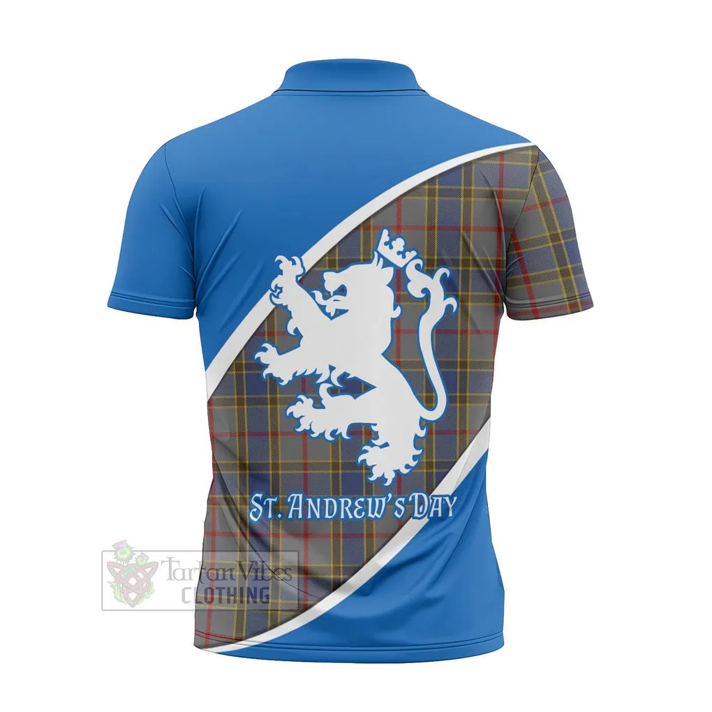 Balfour Family Crest Tartan Zipper Polo Shirt Celebrate Saint Andrew's Day in Style