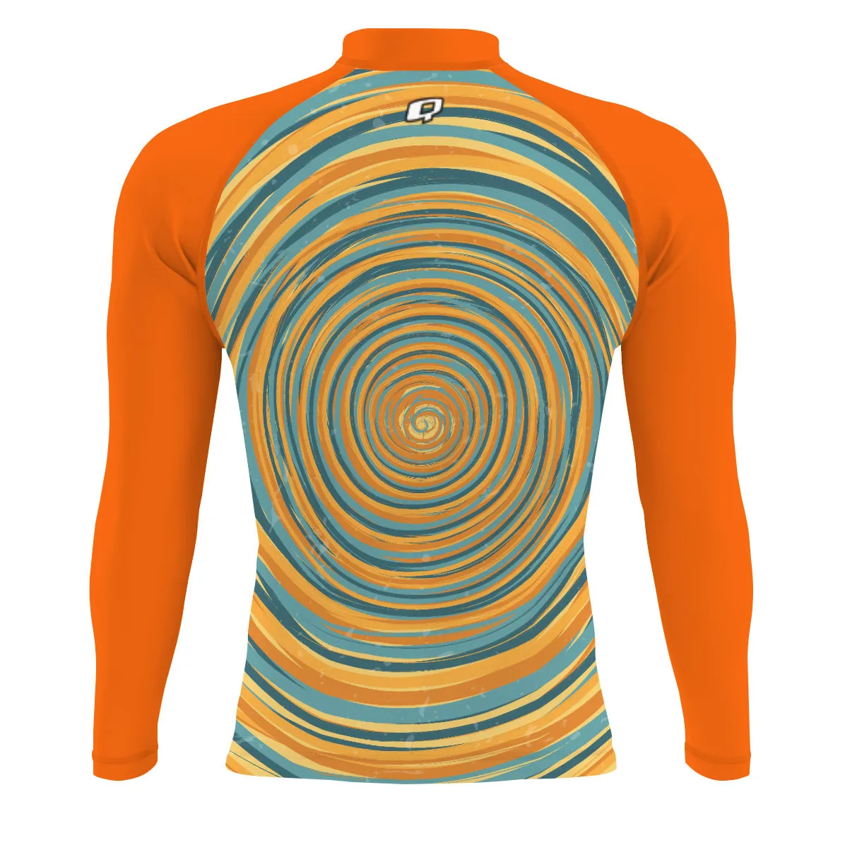 Blue and Yellow Sunset V1 - Men's Surf UPF50  Long Sleeve Rash Guard