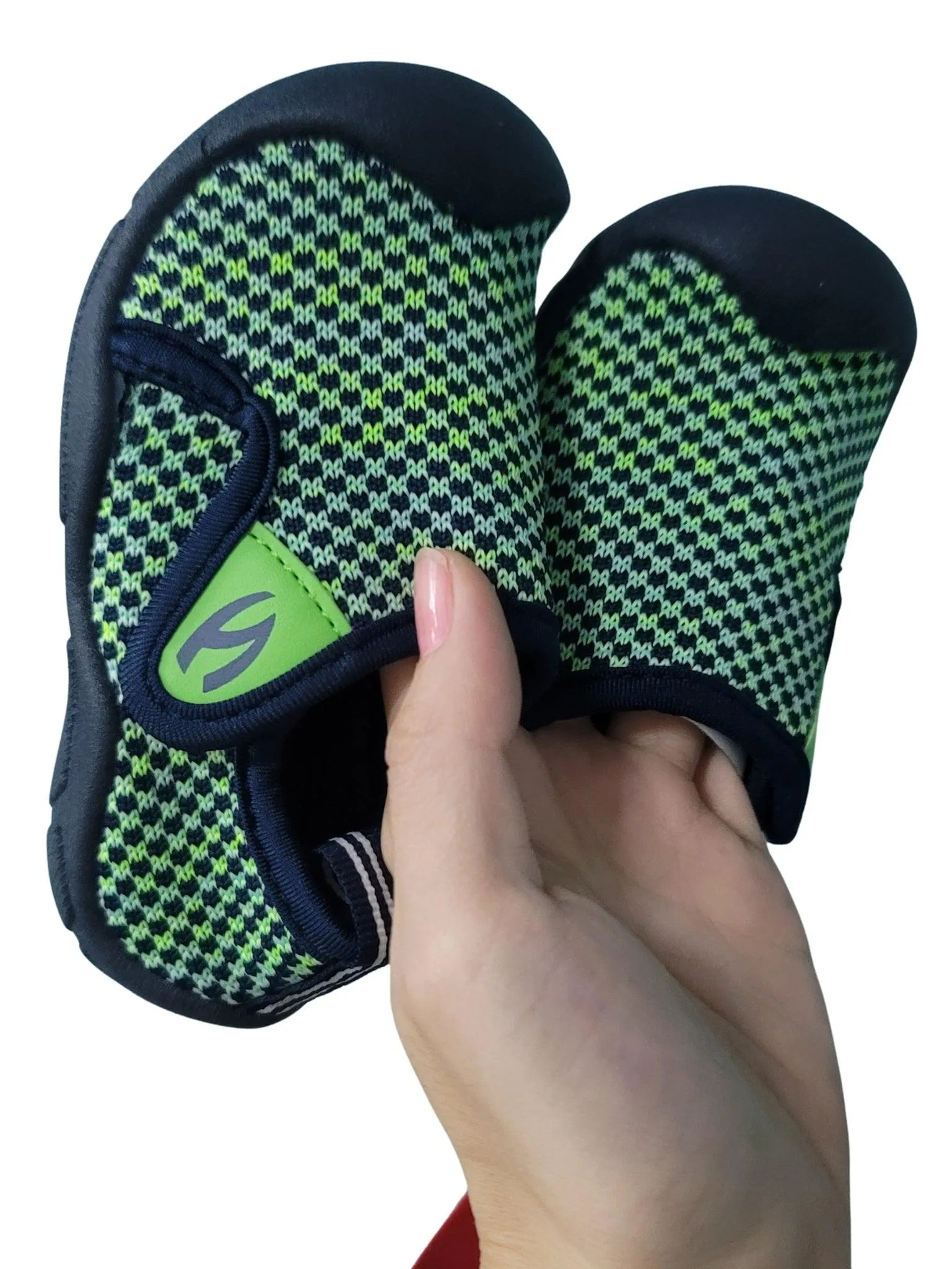 Hobibear Swim Sandals Green Checkers