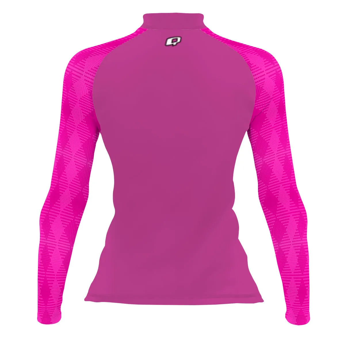 Hot Pink Plaid - Women's Surf UPF50  Long Sleeve Rash Guard