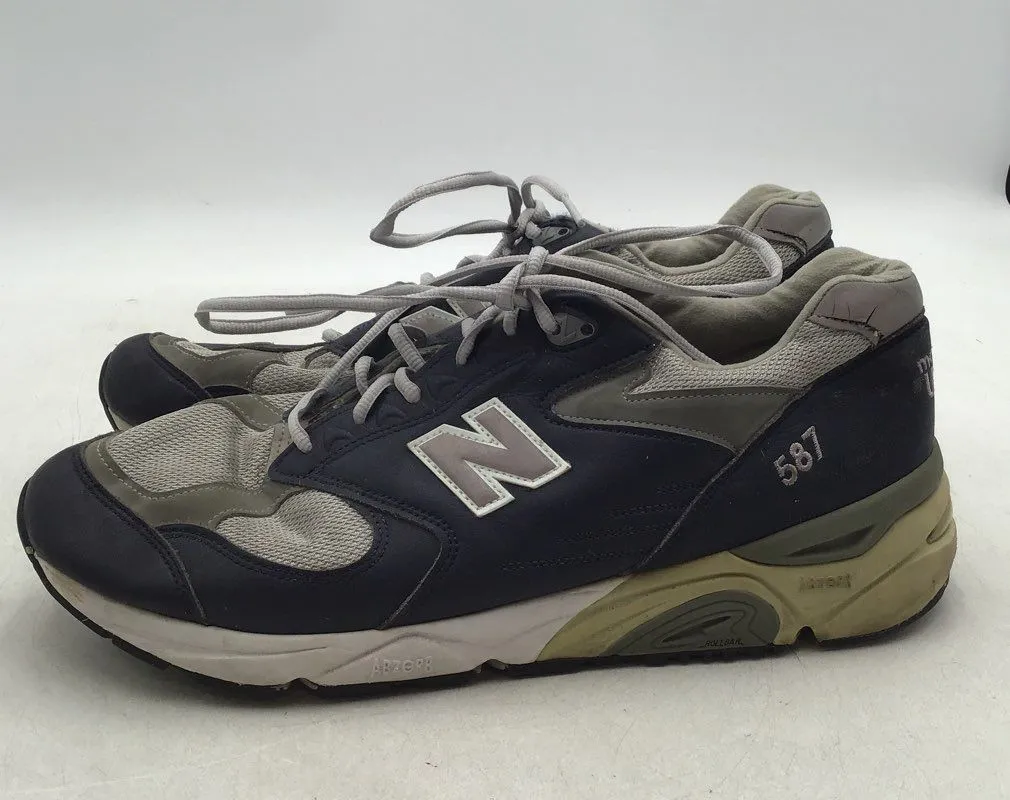 New Balance Men's 587 M587NV Blue Gray Running Shoes - Size 12