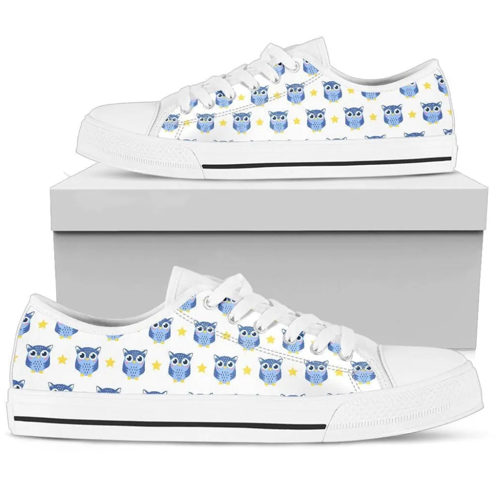Owl Shoes, Owl Sneakers, Shoes With Owls, Women Shoes, Men Shoes, Animal Print Canvas Shoes, Print On Canvas Shoes