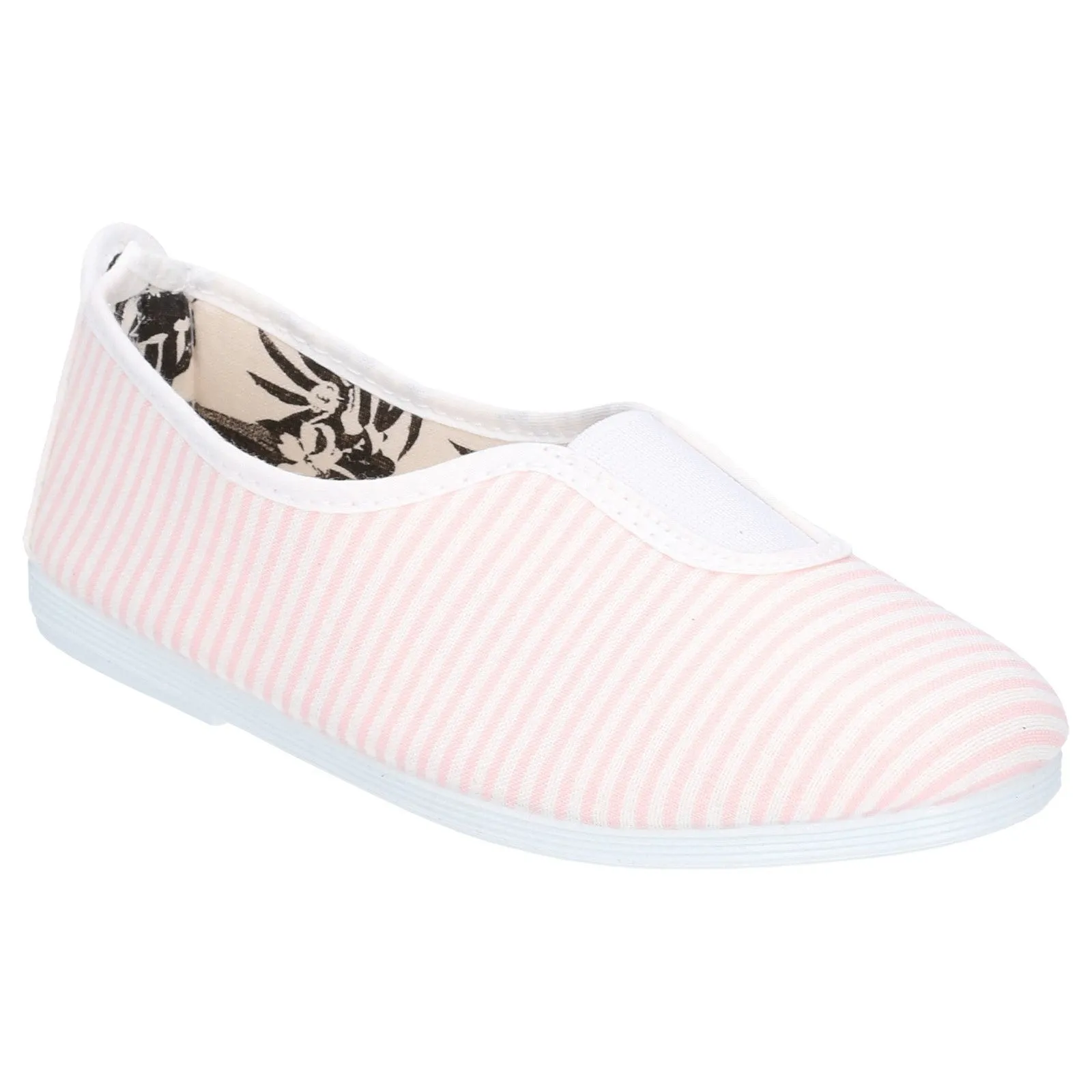 RAYUELA Infants Flossy Canvas Slip-On Shoes, Summer Stripes, Scented Sole, Bespoke Elastic Fitting, Lightweight & Flexible Rubber Sole - Perfect for Kids