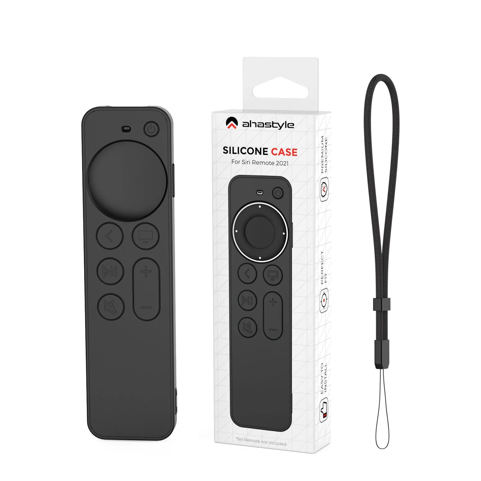 Silicone Case Compatible with 2021 2022 Apple TV Siri 4K-Black