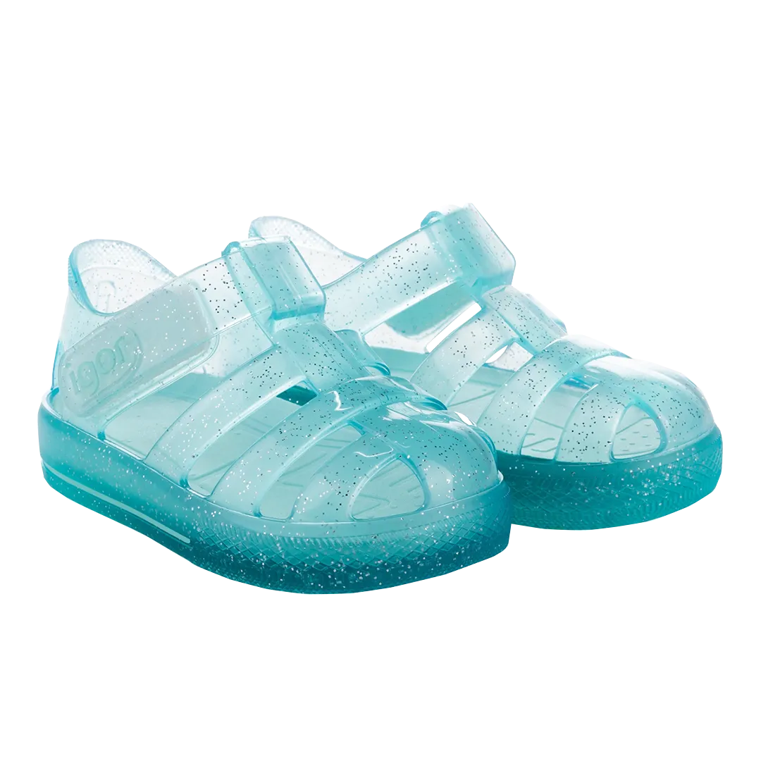 Star Glitter Shoe - Aqua