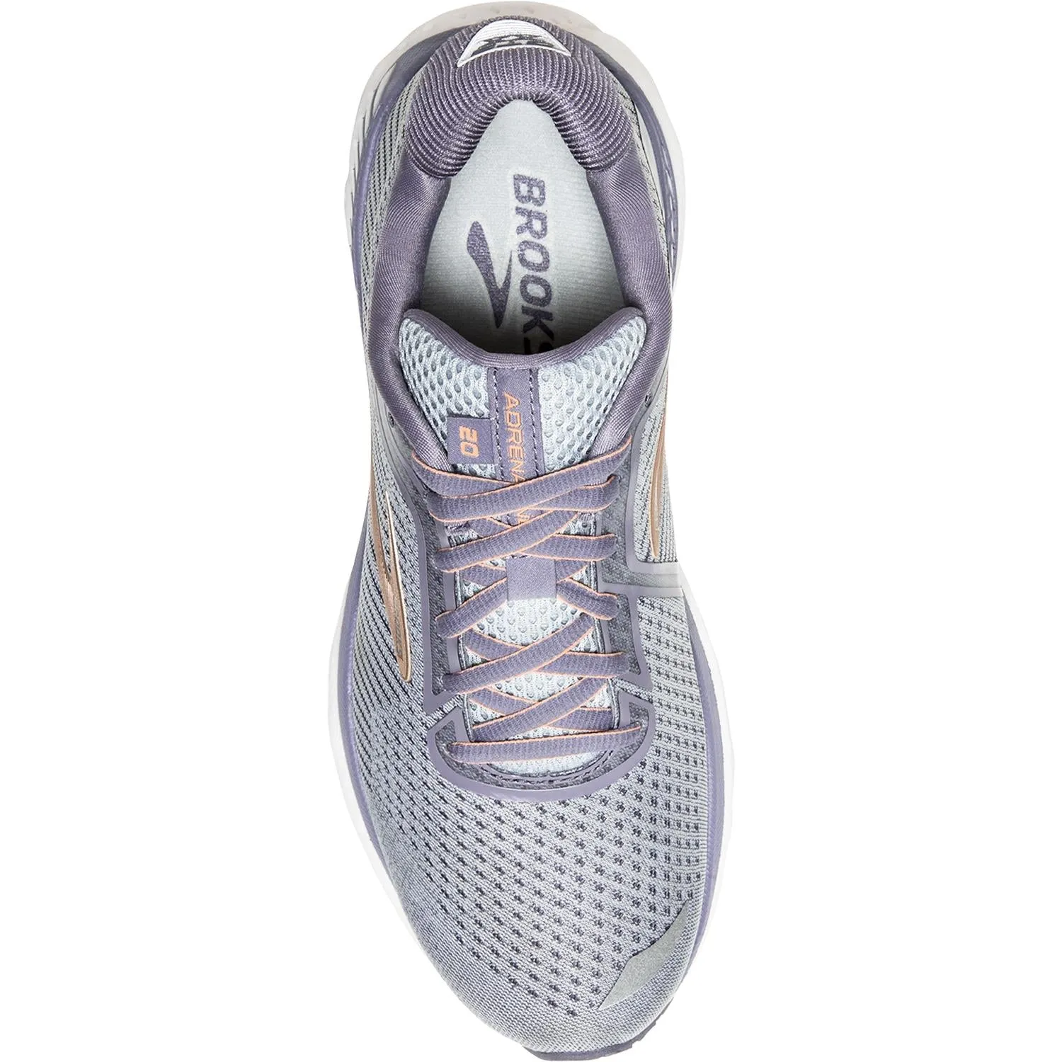 Women's Brooks Adrenaline GTS 20 Grey/Pale Peach/White Mesh